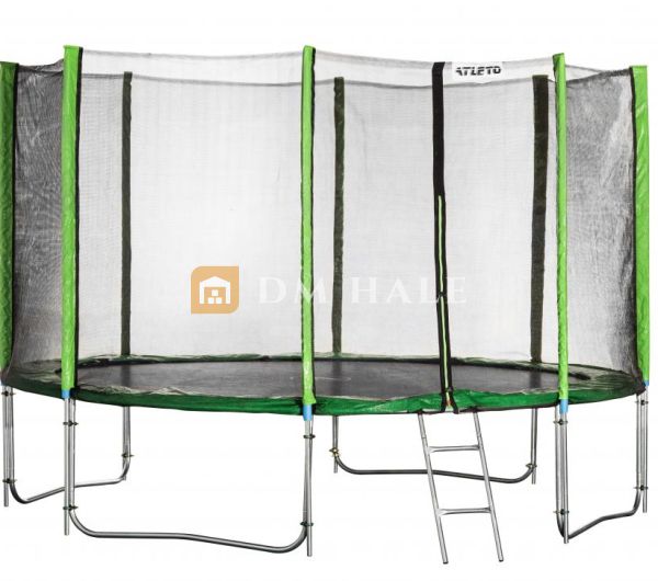 Детски батут Atleto Ф366 см, зелен