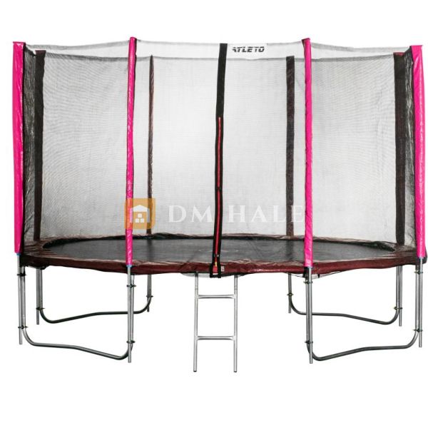 Детски батут Atleto Ф366 см, червен