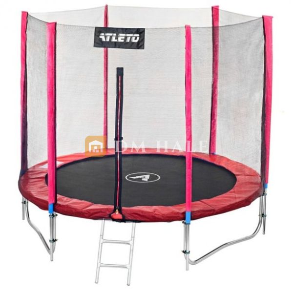 Детски батут Atleto Ф305 см, червен