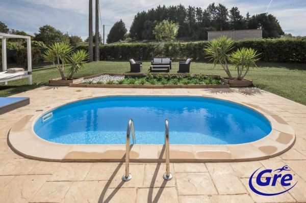 Madagascar Комплект вкопан басейн овал 500x300x150 см