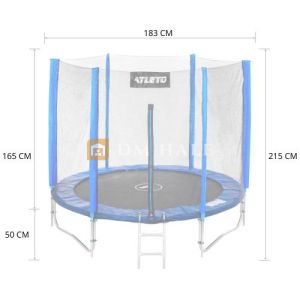 Детски батут Atleto Ф183 см, зелен