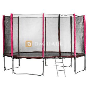 Детски батут Atleto Ф366 см, червен