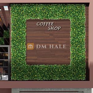 Декоративен панел,  зелени листа чемшир 60х40 см