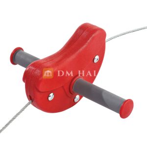 Детски въжен лифт - тролей с люлка маймунка, цвят червен