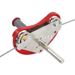 Детски въжен лифт - тролей с люлка маймунка, цвят червен