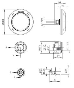 PLREB LED Осветление за вкопан и дървен басейн - бяло