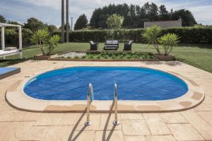 GRE Изотермично лятно покривало за вкопан ОВАЛЕН басейн 800х400 300 микрона