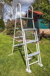 FINLANDIA Сглобяем басейн имитация светло дърво овал 610х375х120 см с пясъчен филтър