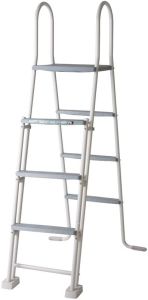 ATLANTIS Бял сглобяем басейн кръг 550х132 см с пясъчен филтър