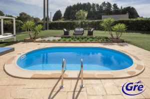 Madagascar Комплект вкопан басейн овал 500x300x150 см