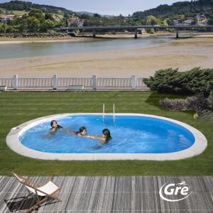 Madagascar Комплект вкопан басейн овал 600x320x150 см