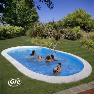 Madagascar Комплект вкопан басейн овал 700x320x150 см