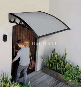 Навес за Врата/Прозорец 142х120см, Черно-Прозрачно