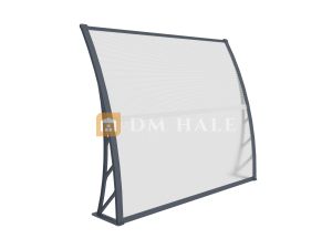 Навес за Врата/Прозорец 120х150см, Черно-Прозрачно