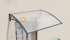 Навес за Врата/Прозорец 120х150см, Черно-Прозрачно