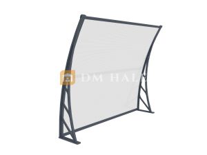 Навес за Врата/Прозорец 120х150см, Черно-Прозрачно