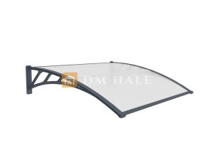 Навес за Врата/Прозорец 100х120см, Черно-Прозрачно