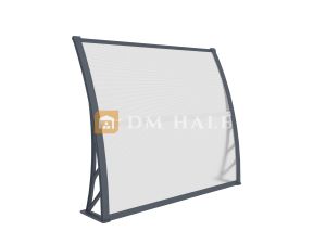 Навес за Врата/Прозорец 100х120см, Черно-Прозрачно