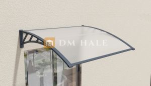 Навес за Врата/Прозорец 100х120см, Черно-Прозрачно