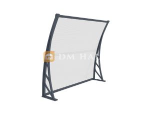 Навес за Врата/Прозорец 100х120см, Черно-Прозрачно