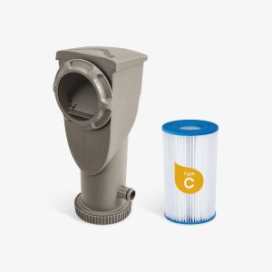 Басейн Funsicle Oasis метална рамка кръг РАТАН 4.27x1.07 m със скимер филтър и стълба