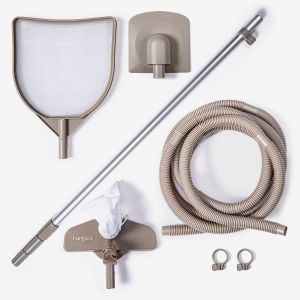 Басейн Funsicle Oasis метална рамка кръг РАТАН 4.27x1.07 m със скимер филтър и стълба